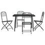 Voir la diapositive 2 : VIDAXL Ensemble a manger de jardin 5 pcs anthracite metal maille