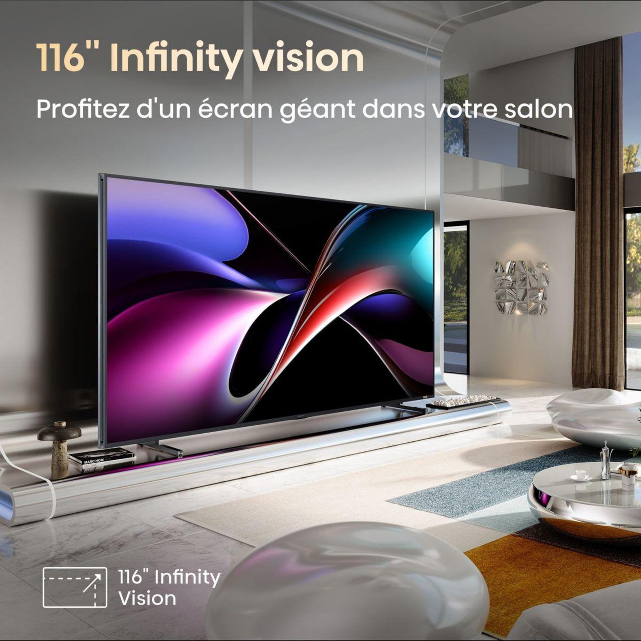 Voir la diapositive 2 : Hisense Tv rgb 116uxq (2025) 116  (293 cm)