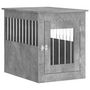 Voir la diapositive 2 : VIDAXL Meuble de cage pour chiens gris beton 55x75x65 cm