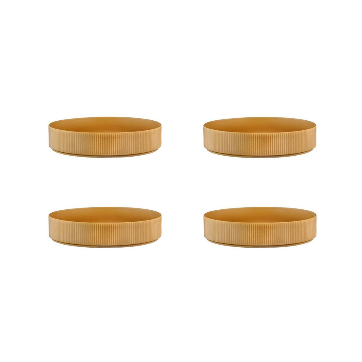 BJORN Assiette creuse SCANDI Ø21,5cm - 4 pièces - Ocre