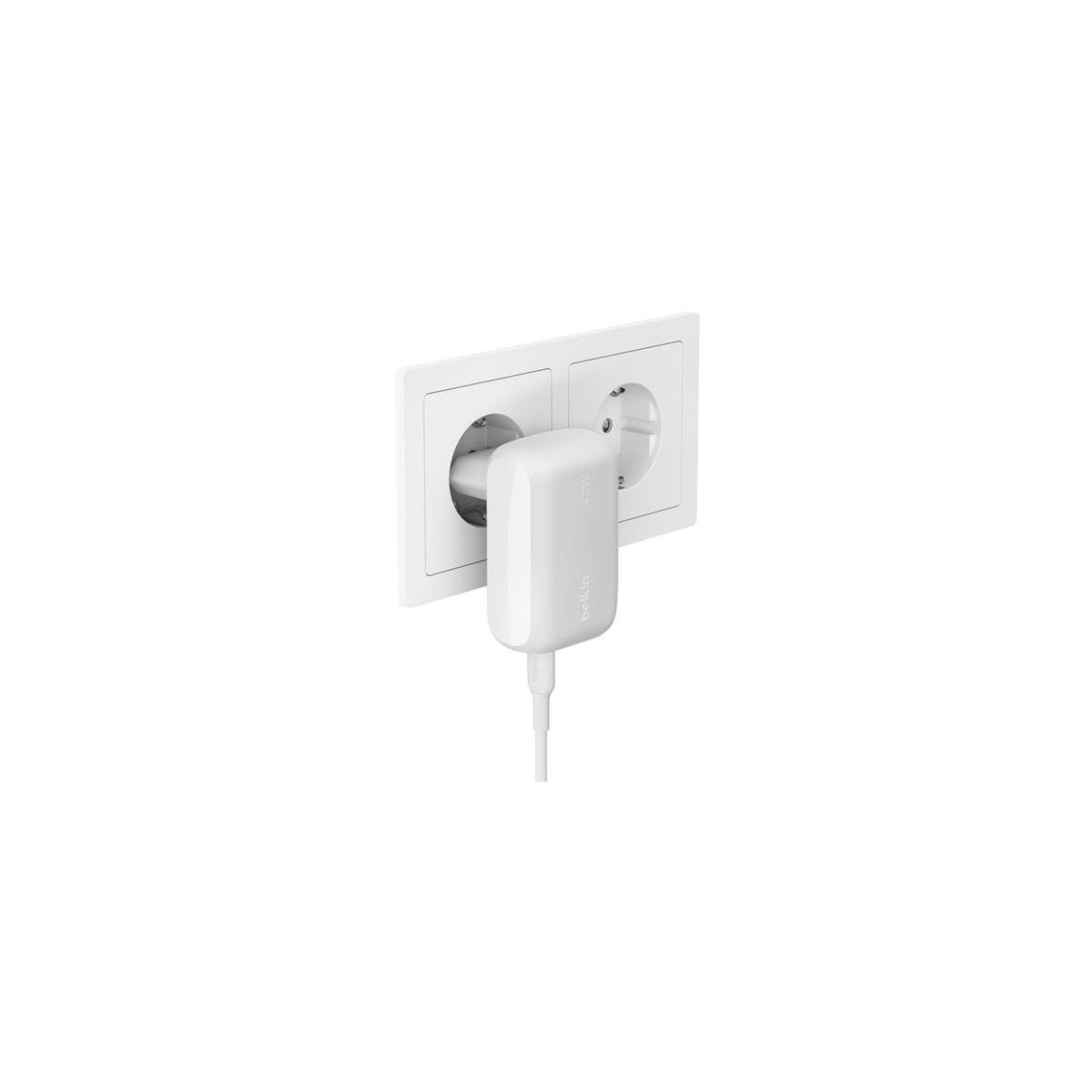 Voir la diapositive 5 : Belkin Chargeur USB-C 30W Power Delivery + USB-A 12W