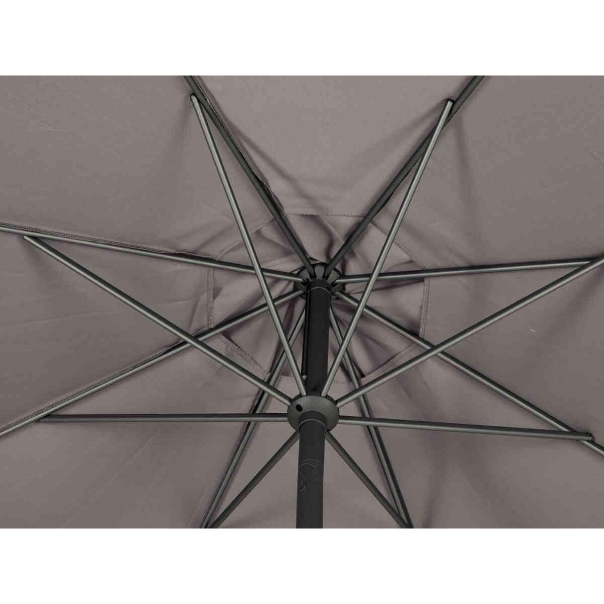 HESPERIDE Parasol droit rond Loompa Taupe - 3 m - Hespéride