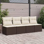 Voir la diapositive 3 : VIDAXL Salon de jardin avec coussins 2pcs marron resine tressee acacia