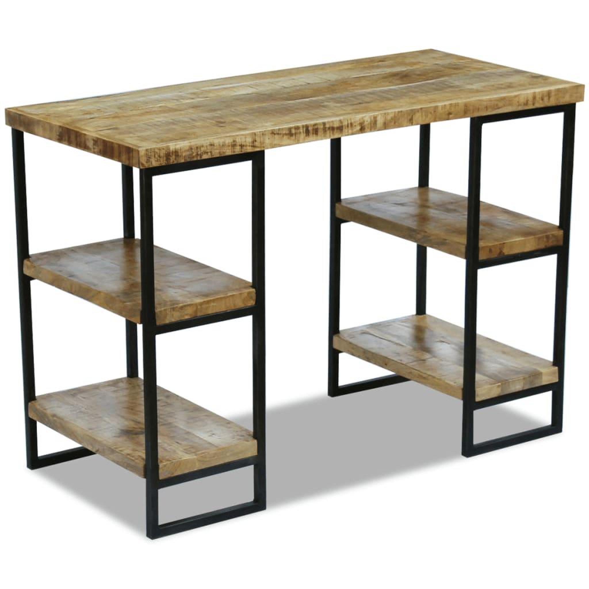 Voir la diapositive 2 : VIDAXL Bureau en bois de manguier 110 x 50 x 76 cm