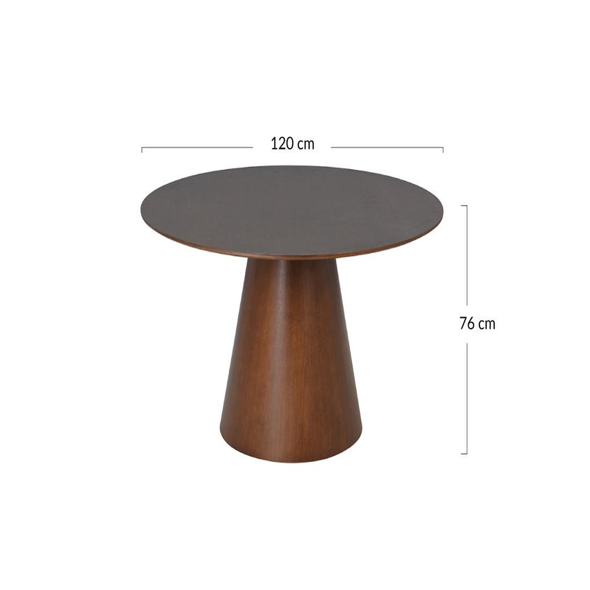 Voir la diapositive 5 : LISA DESIGN Toledo - table à manger ronde - effet bois foncé - 120 cm - 4 à 6 personnes