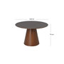 Voir la diapositive 5 : LISA DESIGN Toledo - table à manger ronde - effet bois foncé - 120 cm - 4 à 6 personnes