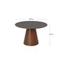 Voir la diapositive 5 : LISA DESIGN Toledo - table à manger ronde - effet bois foncé - 120 cm - 4 à 6 personnes