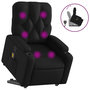 Voir la diapositive 2 : VIDAXL Fauteuil inclinable de massage Noir Similicuir