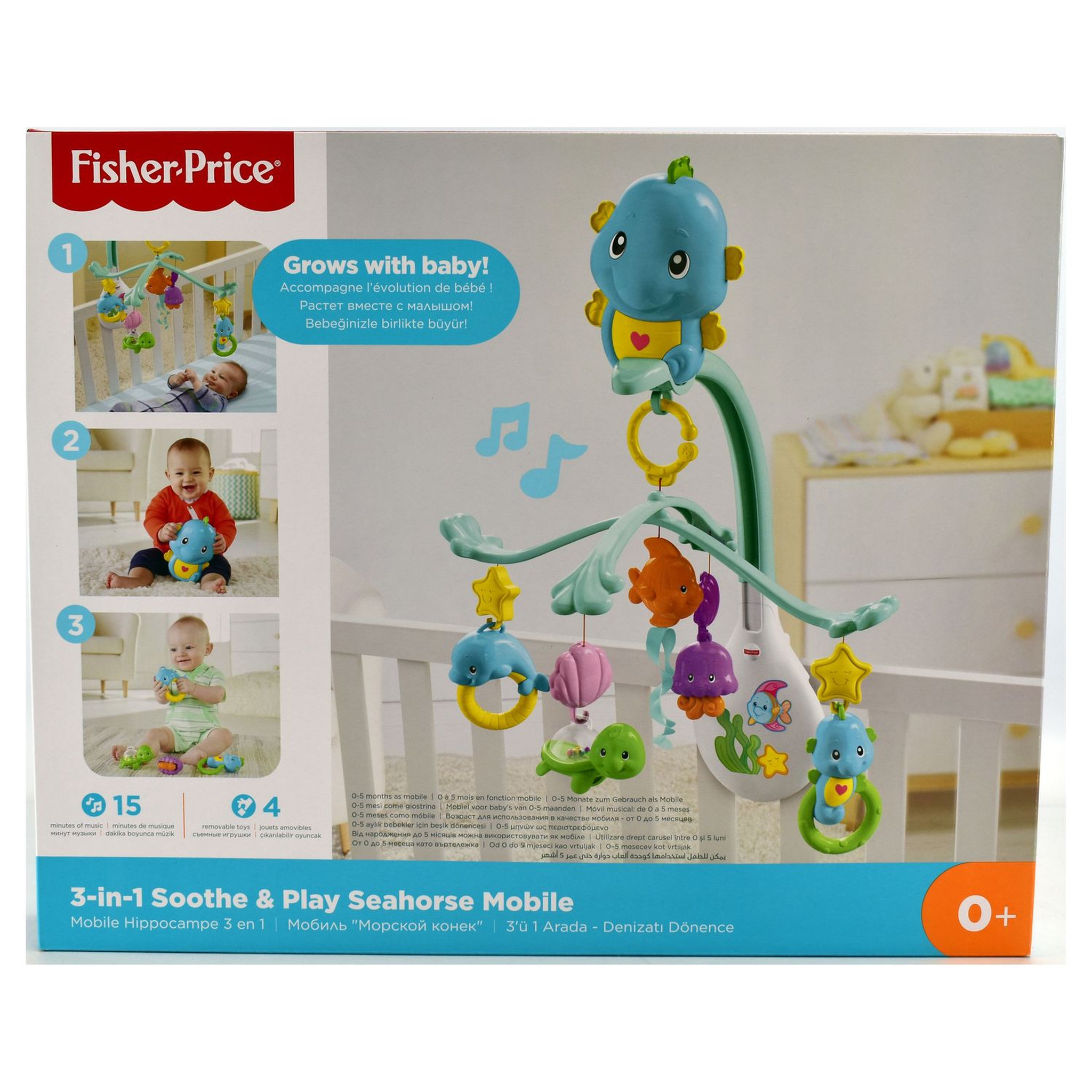 Voir la diapositive 2 : Fisher price Mobile musical Fisher Price hippocampe