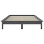 Voir la diapositive 5 : VIDAXL Cadre de lit sans matelas gris 140x190 cm bois de pin massif