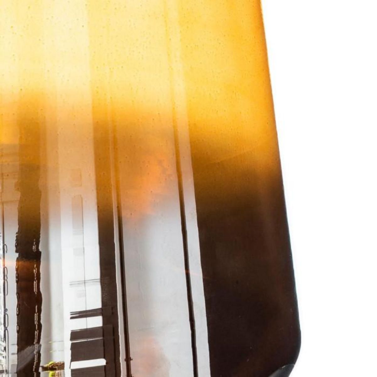 ATMOSPHERA Vase Design  Metalambre  24cm Ambre & Argent