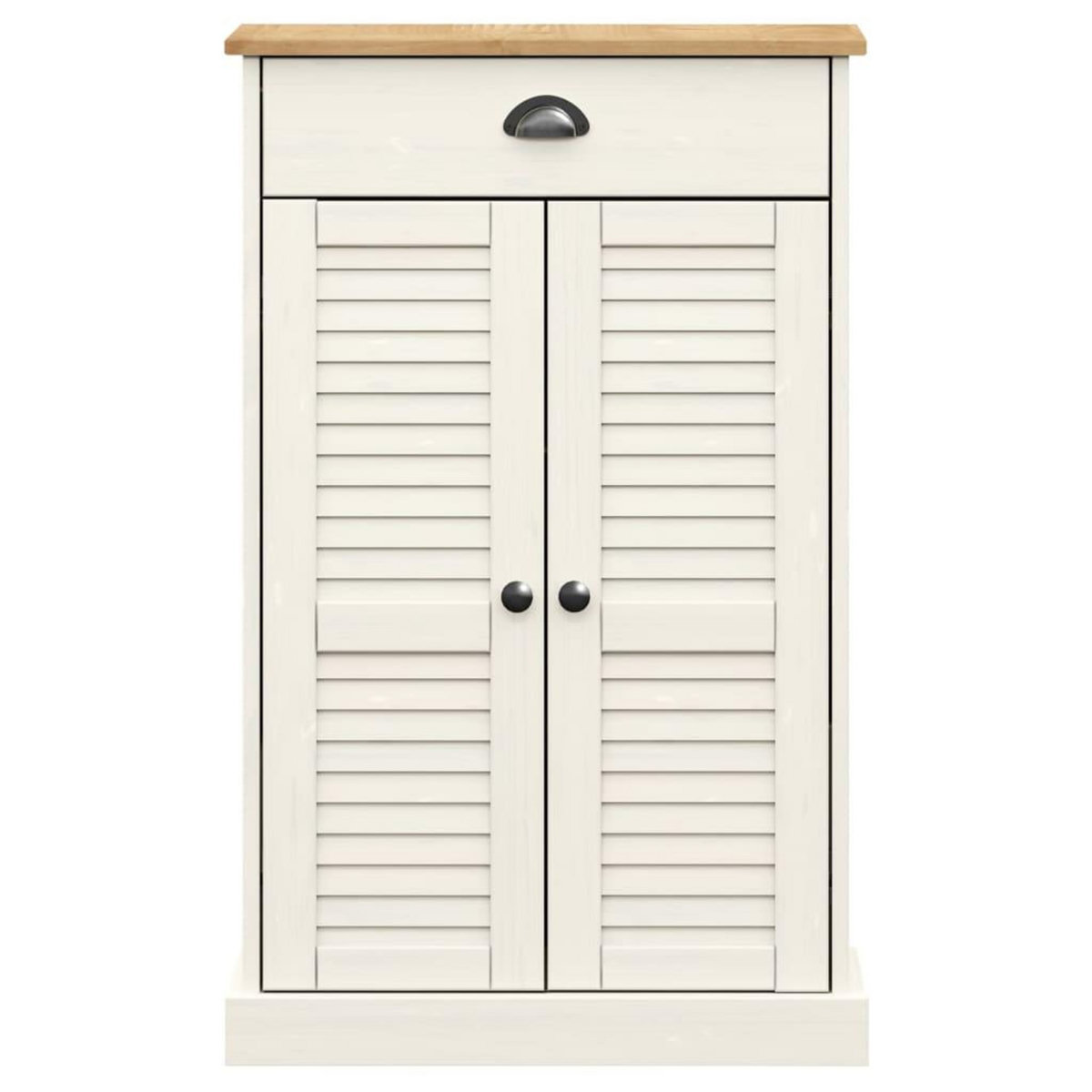 VIDAXL Armoire a chaussures VIGO blanc 60x35x96 cm bois massif de pin