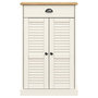Voir la diapositive 4 : VIDAXL Armoire a chaussures VIGO blanc 60x35x96 cm bois massif de pin