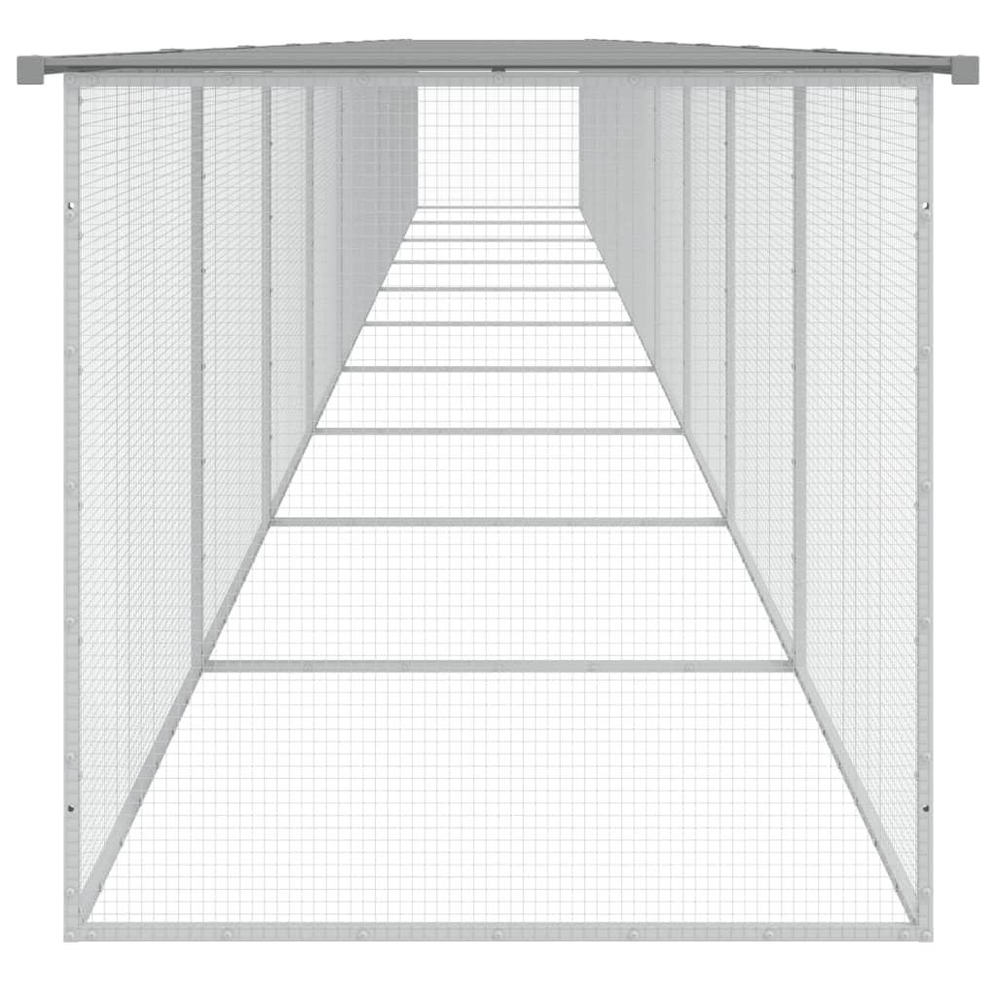 Voir la diapositive 4 : VIDAXL Poulailler avec toit gris clair 1003x98x90 cm acier galvanise