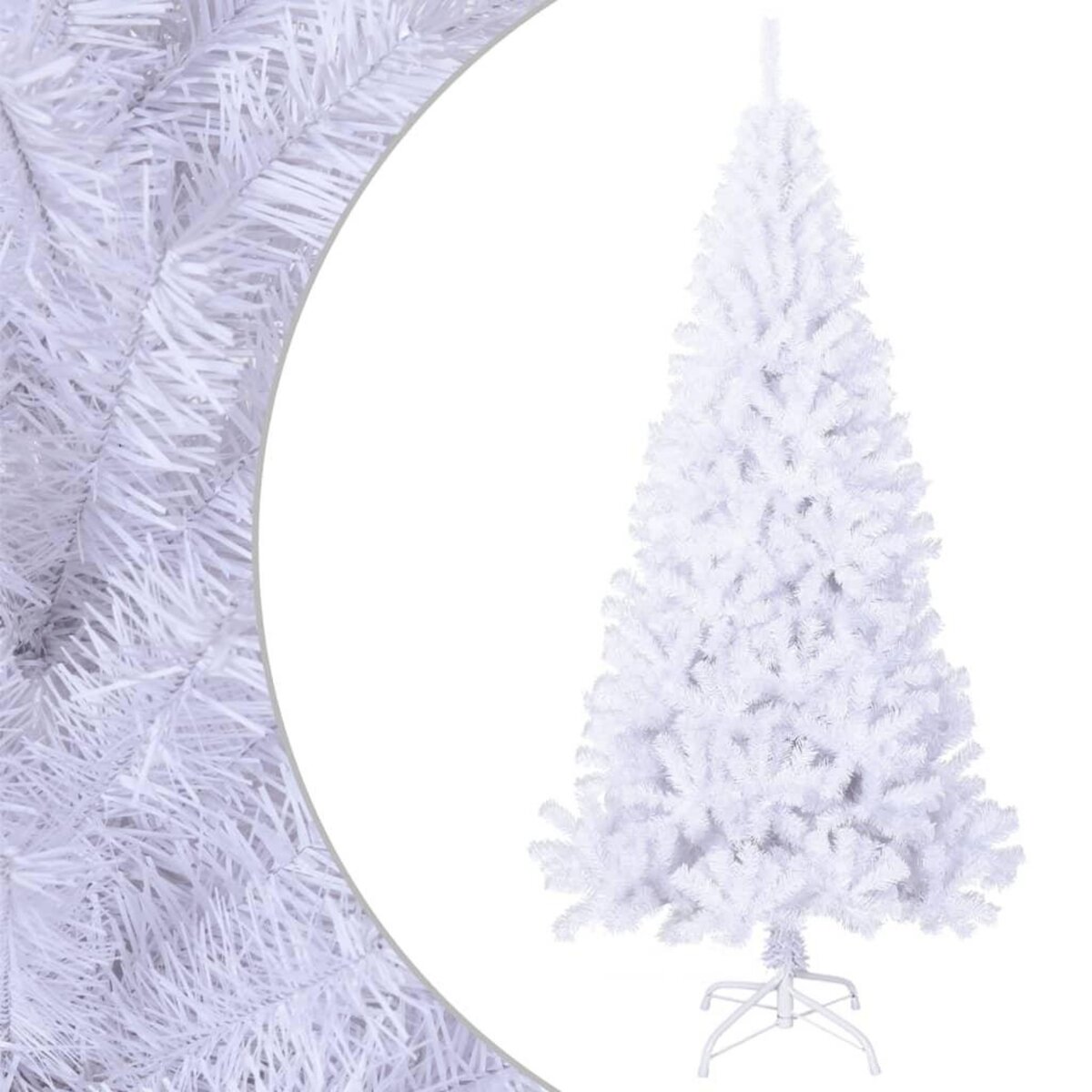 VIDAXL Arbre de Noël artificiel avec branches epaisses blanc 210cm PVC