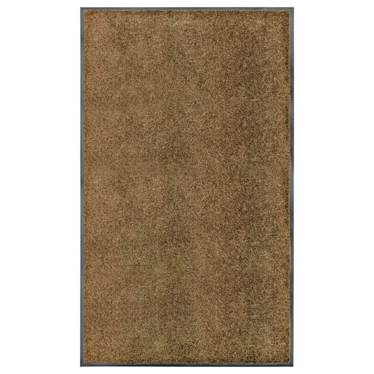 VIDAXL Paillasson lavable Marron 90x150 cm
