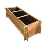 Habitat et Jardin Carré potager en bois  Dhalia  - 140 x 60 x 41 cm