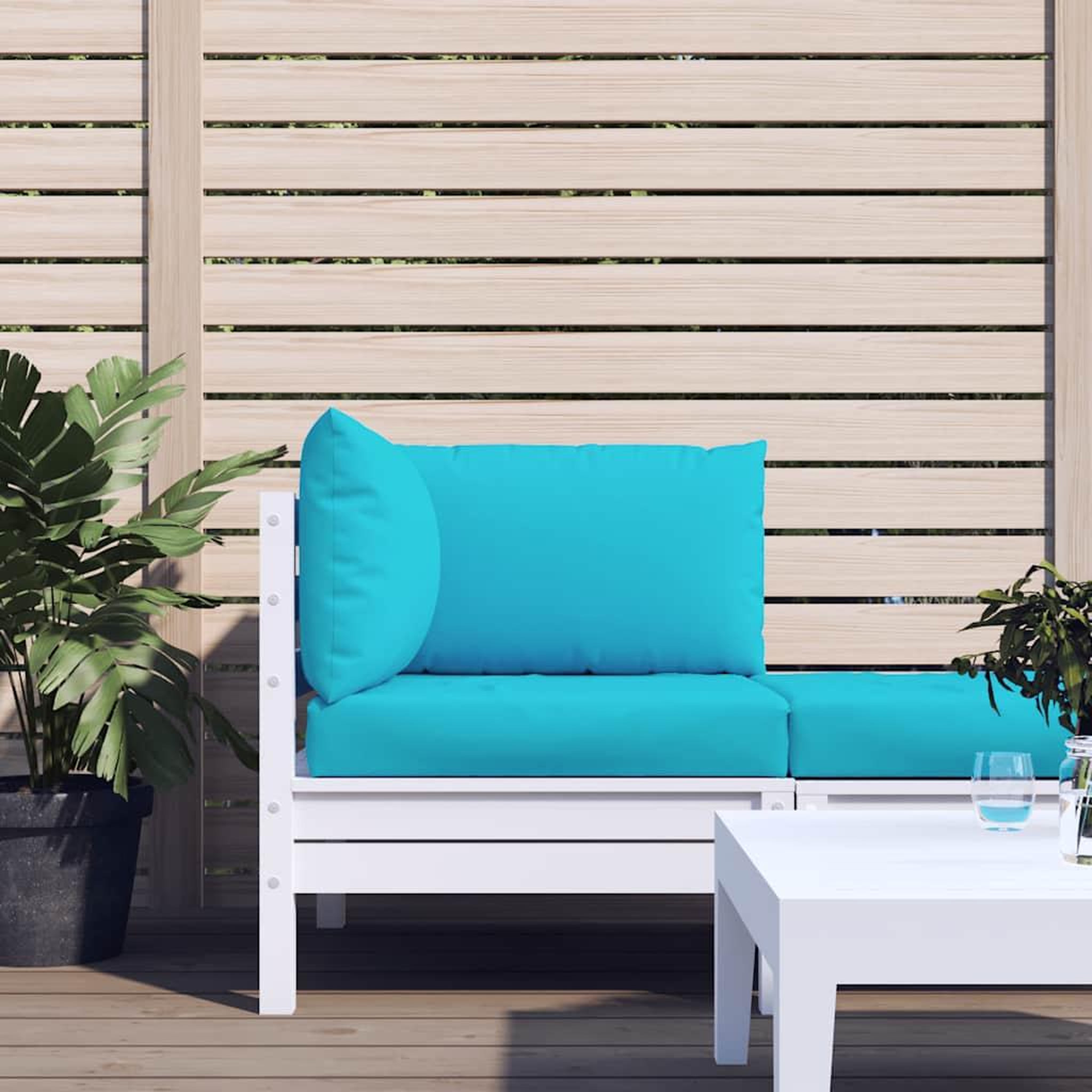 VIDAXL Coussins de palette lot de 3 turquoise tissu Oxford