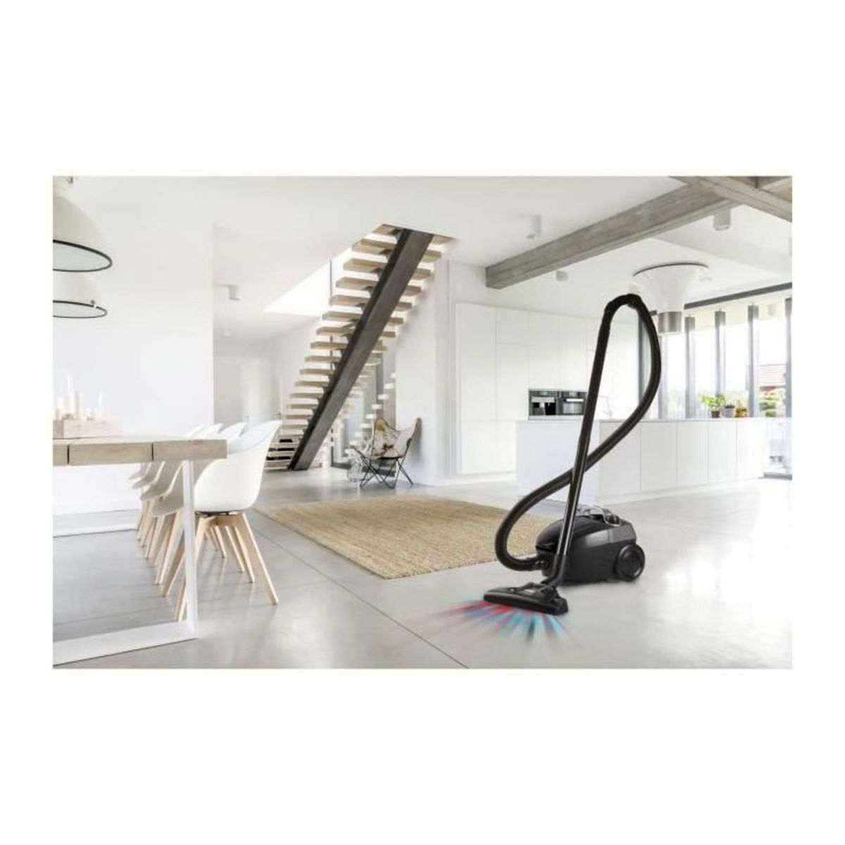 Domo DOMO DO1033S - Aspirateur compact avec sac 450W - Filtre HEPA10. Rayon d'action 7m .Capacité de sac de 1,5L.Flexible plastique