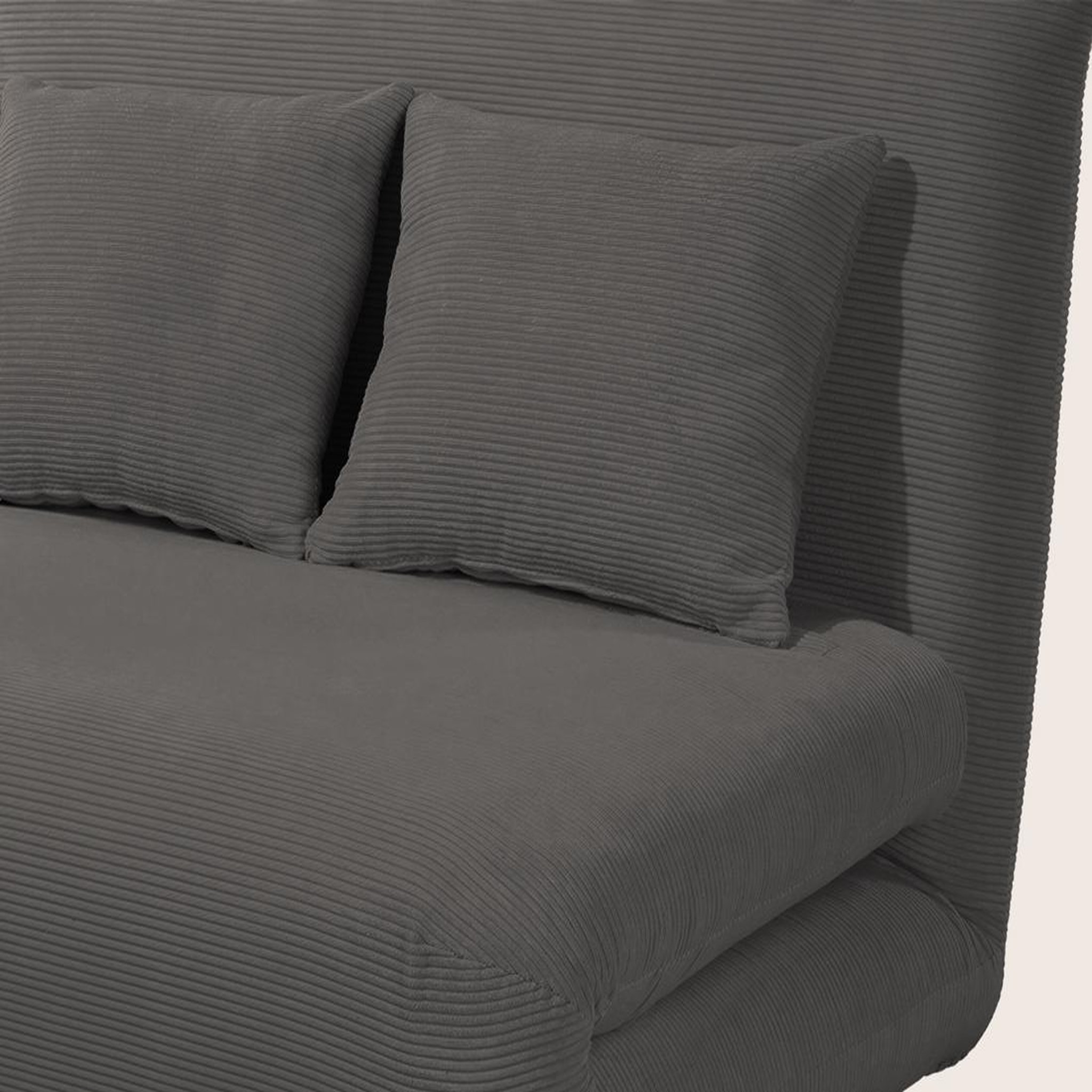Voir la diapositive 6 : BEST MOBILIER Lumi - banquette convertible clic-clac 1 place en velours côtelé