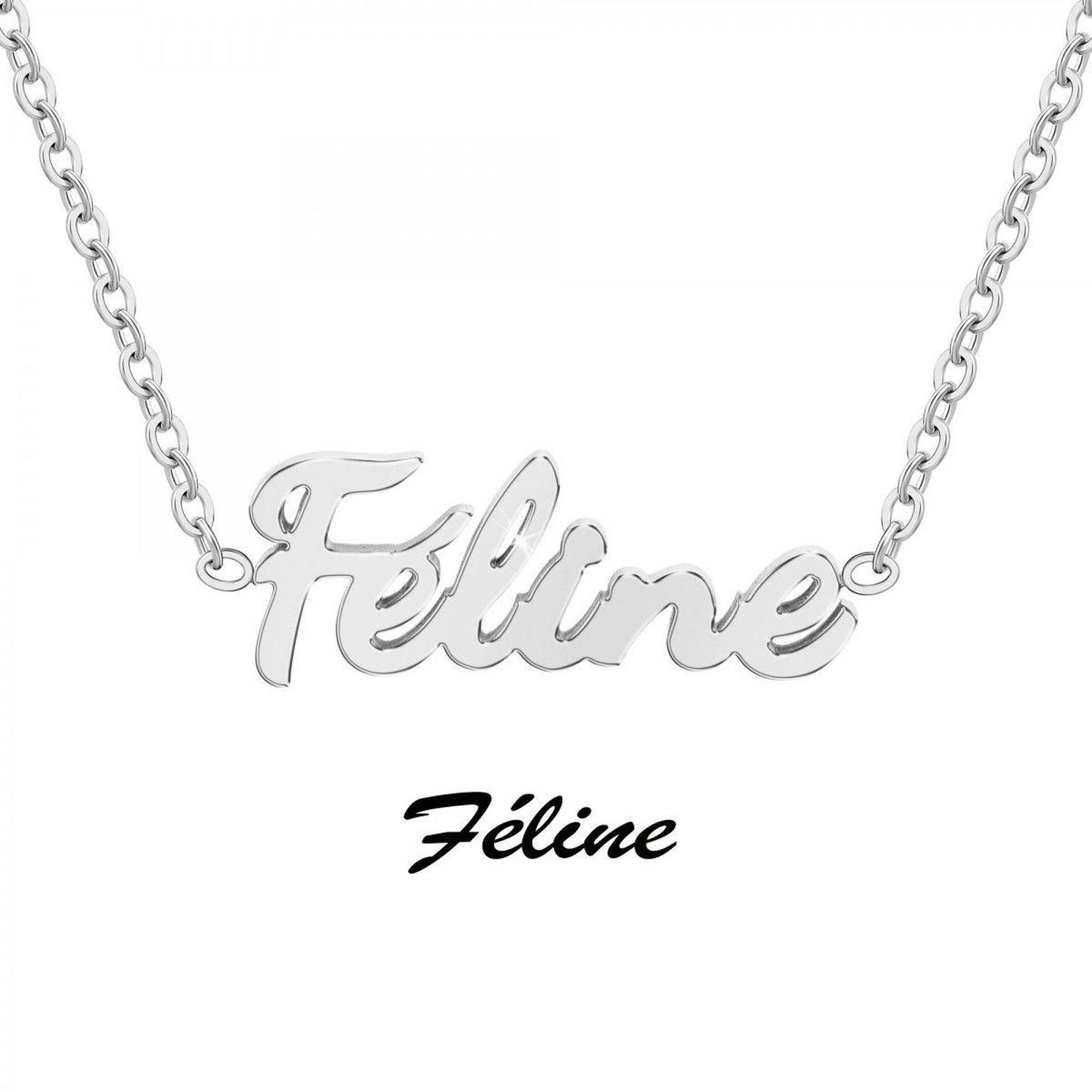 Voir la diapositive 3 : SC CRYSTAL Féline - Collier à message