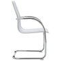 Voir la diapositive 3 : VIDAXL Chaise de bureau cantilever Blanc Similicuir