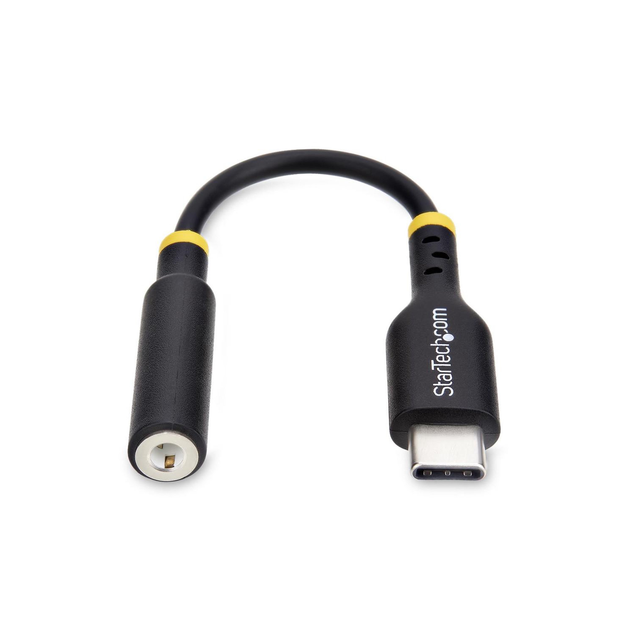 Voir la diapositive 3 : Startech StarTech.com Adaptateur Audio USB-C vers Prise Casque/Casque 3,5 mm TRRS, Dongle Aux USB Type-C vers Jack, Hi-Fi 32-bit DAC, pour Ordinateur Portable/Téléphone/Tablette, Compatible USB-C/Thunderbolt