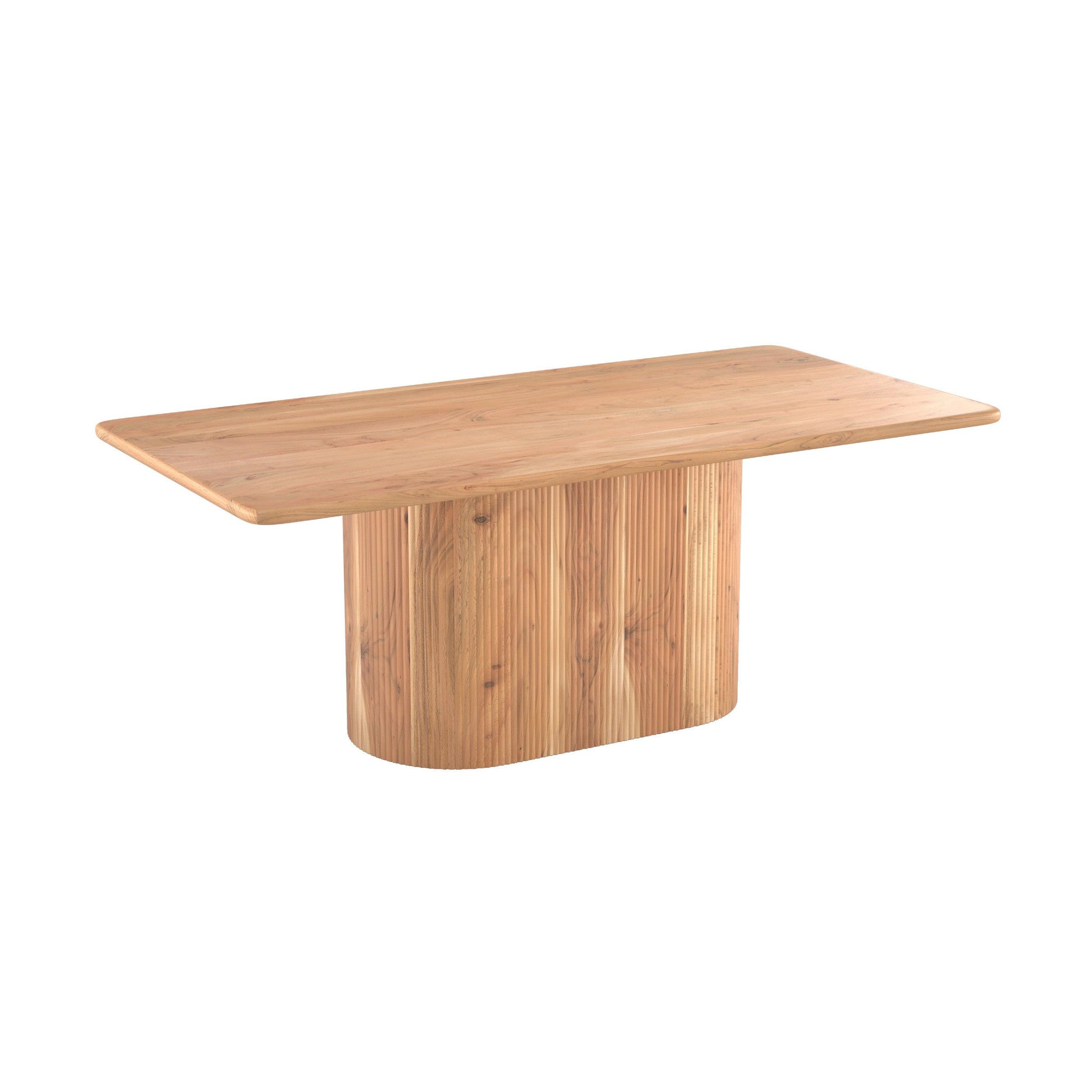 MAISON PAVANE Table rectangulaire en bois massif d'acacia 6 places-june