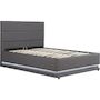 Voir la diapositive 1 : Habitat et Jardin Lit LED avec coffre  Anastasia  - 180 x 200 - Gris foncé
