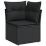 Voir la diapositive 4 : VIDAXL Salon de jardin 11 pcs avec coussins noir resine tressee