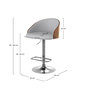 Voir la diapositive 4 : Rendez vous déco Chaise de bar réglable 63/84 cm en tissu gris clair-Carmelo