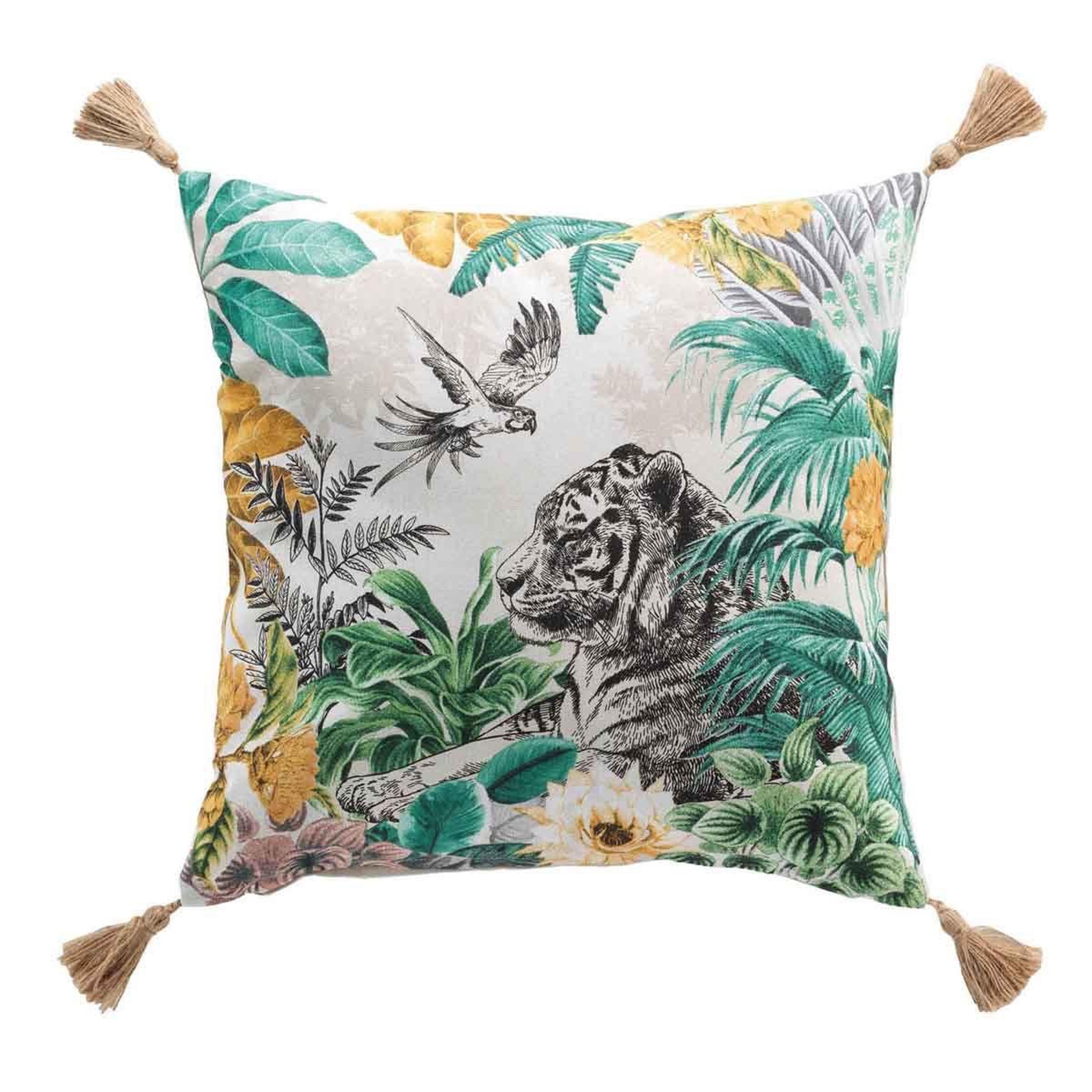 Voir la diapositive 1 : Douceur d'Intérieur Coussin déco imprimé  savana  45x45cm multicolore