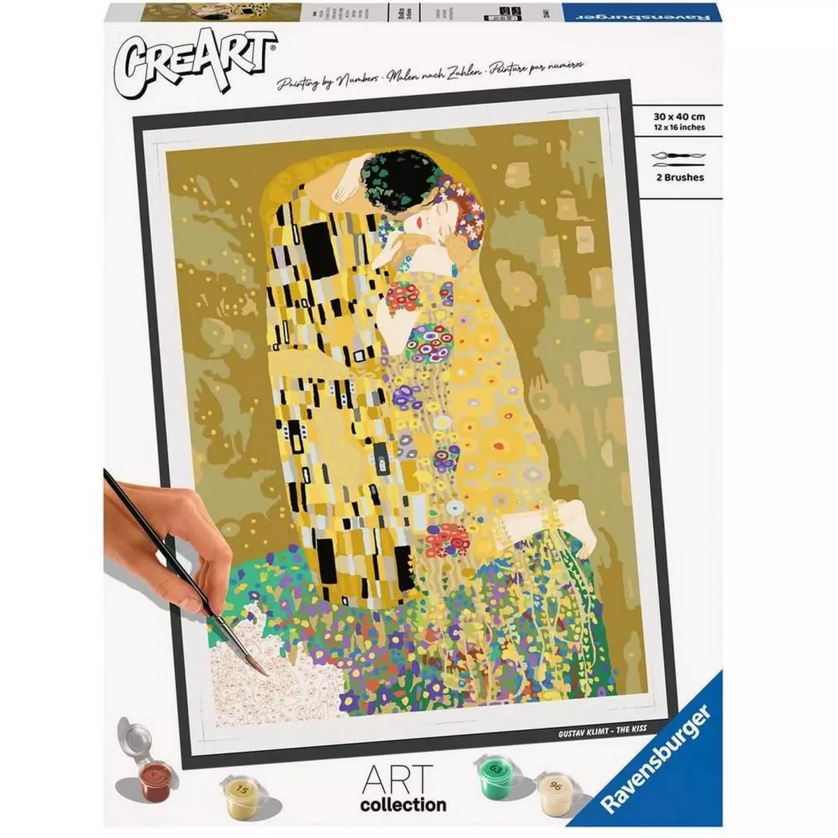 RAVENSBURGER Peinture par numéro CréArt - Art collection : Le Baiser (Klimt)