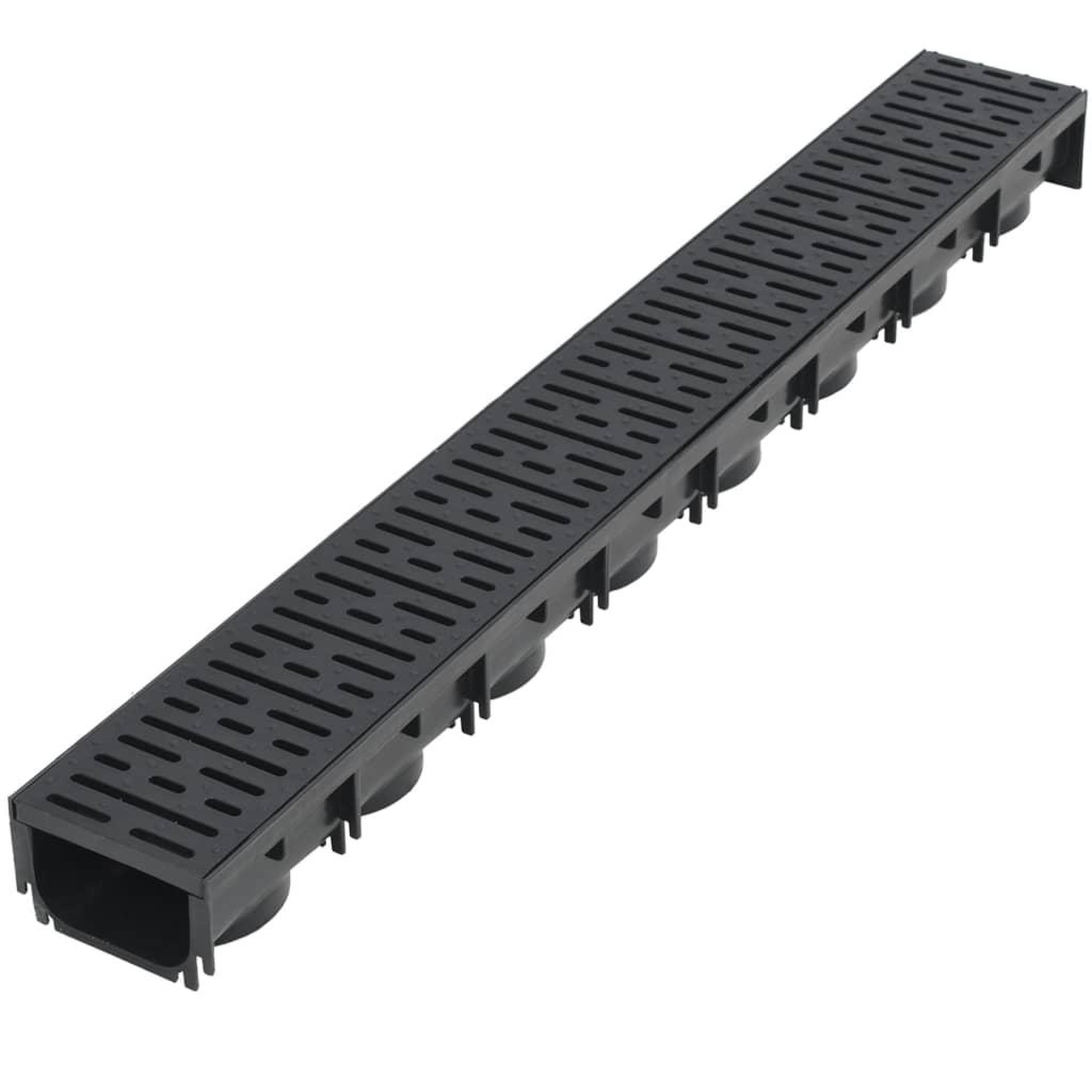 Voir la diapositive 2 : VIDAXL Canaux de drainage Plastique 1 m