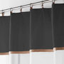 Voir la diapositive 2 : Paris Prix Rideau Voilage à Anneaux  Leana  140x240cm Noir