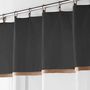 Voir la diapositive 2 : Paris Prix Rideau Voilage à Anneaux  Leana  140x240cm Noir