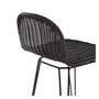 Voir la diapositive 6 : Rendez vous déco Lot de 2 chaises de bar mi-hauteur 63 cm en résine tressée noire-Jigani