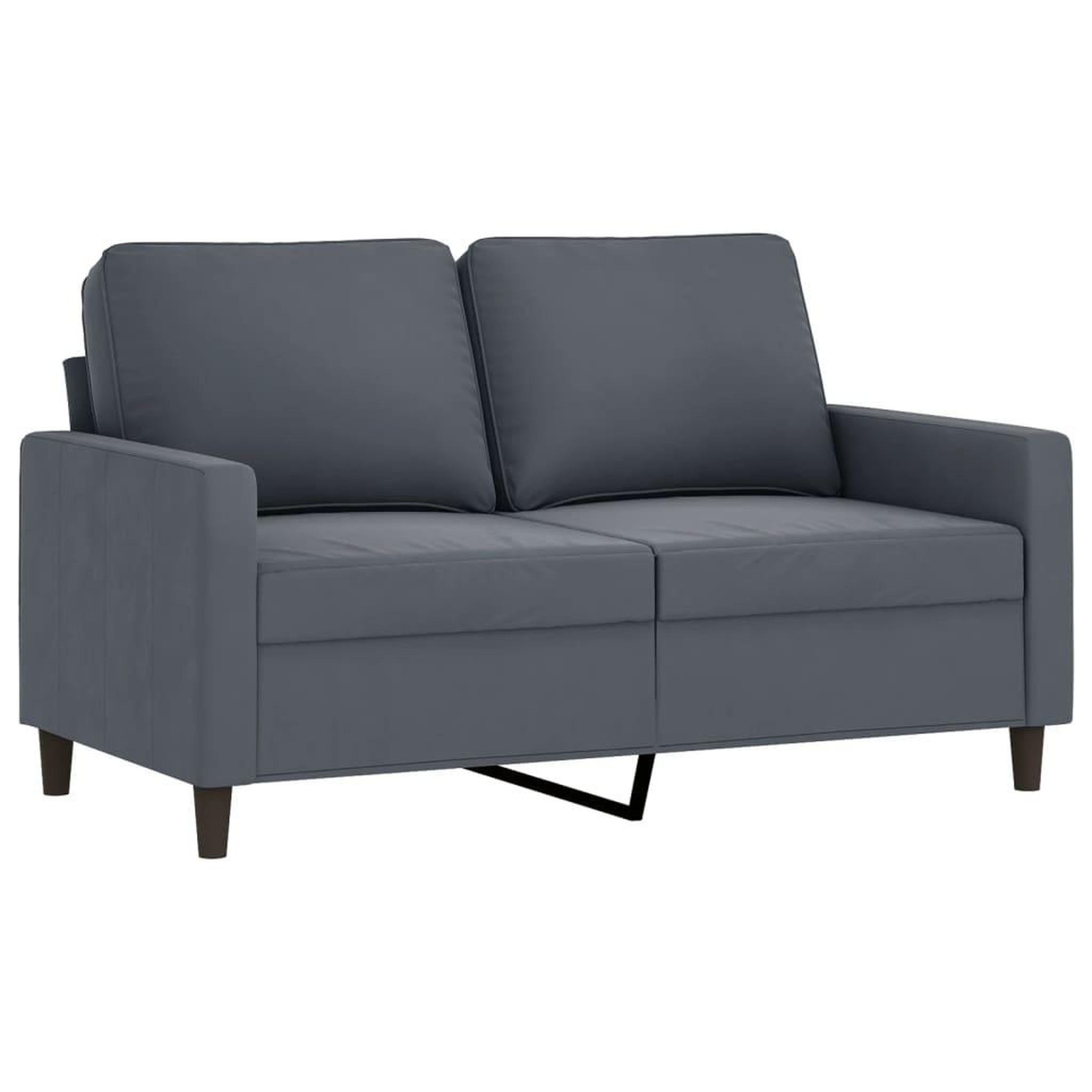 Voir la diapositive 4 : VIDAXL Ensemble de canapes 4 pcs avec coussins Gris fonce Velours