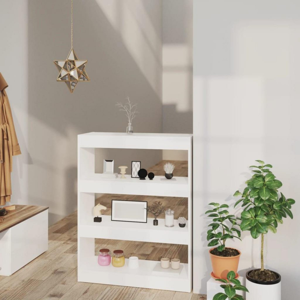 VIDAXL Bibliotheque/Cloison Blanc 80x30x103 cm Bois d'ingenierie