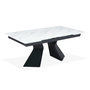 Voir la diapositive 1 : Paris Prix Table à Manger Extensible  Lynda  180-260cm Blanc & Noir