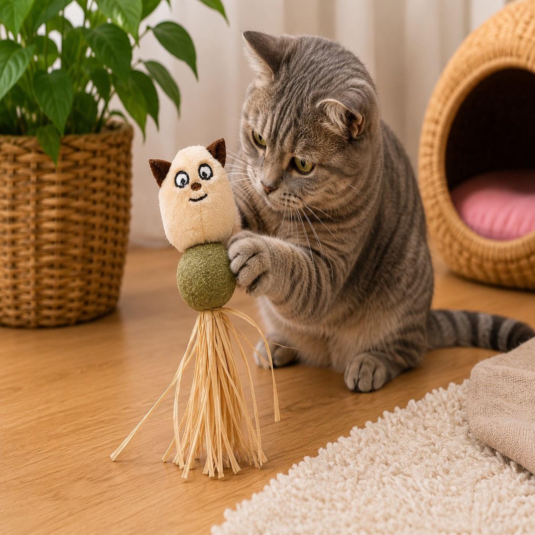 Voir la diapositive 2 : Eden Jouet pour chat katti avec balle de cataire