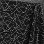 Voir la diapositive 3 : Paris Prix Nappe Antitache Imprimé  Mikado  140x240cm Noir & Argent