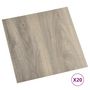 Voir la diapositive 2 : VIDAXL Dalles de plancher autoadhesives 20 pcs PVC 1,86 m² taupe