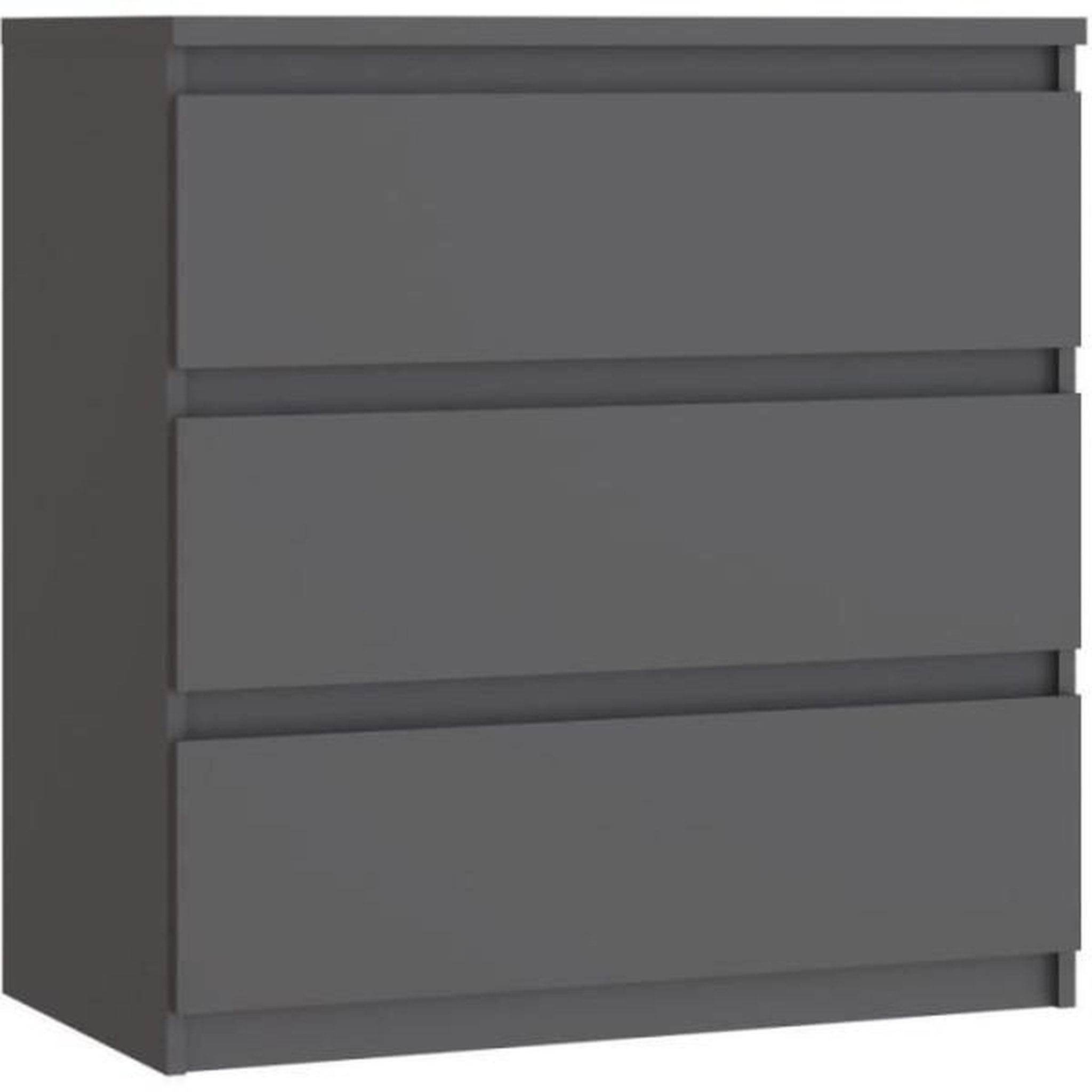 Voir la diapositive 3 : Commode - CHELSEA - 3 tiroirs - Anthracite - 77,2 x 42,2 x 79,9 cm