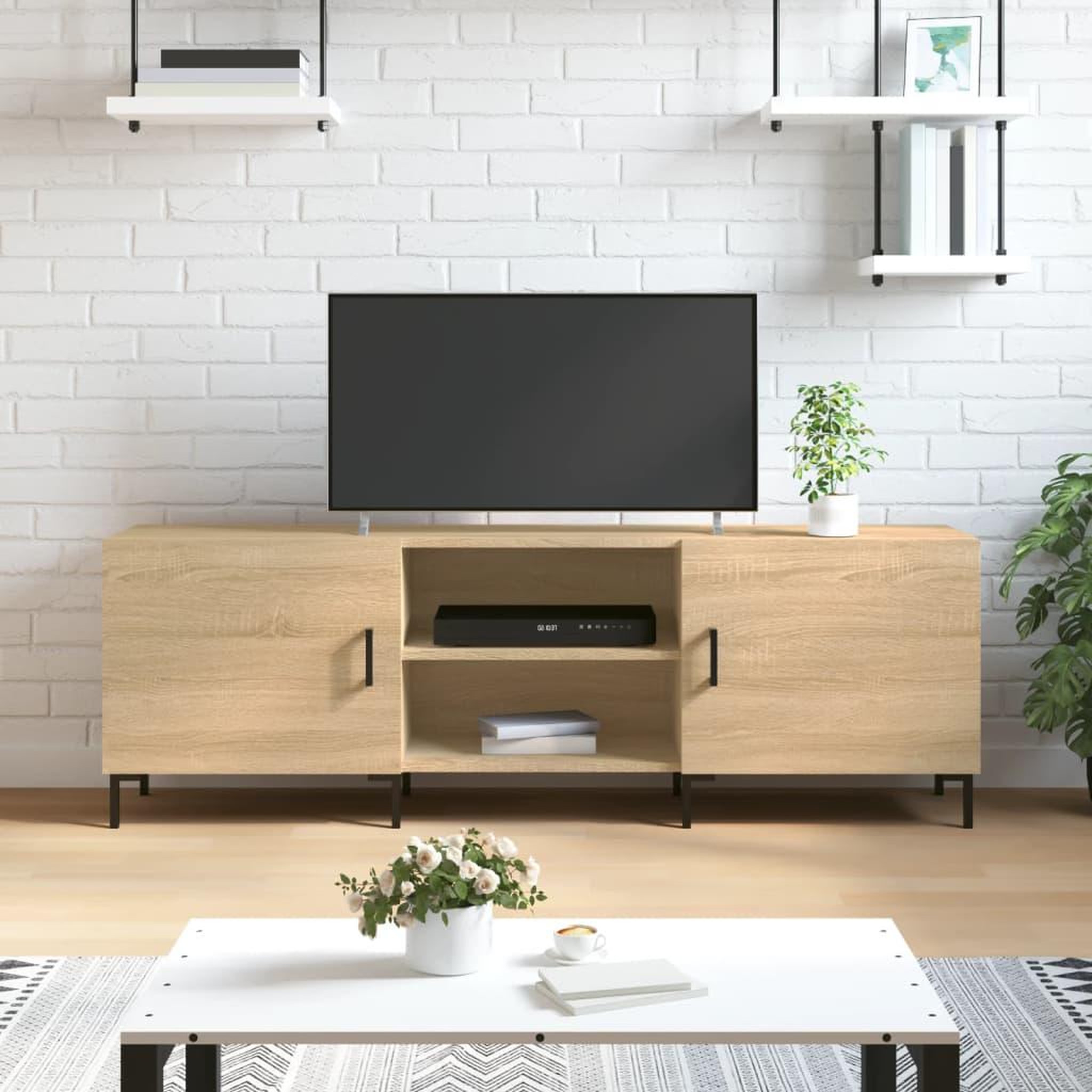 VIDAXL Meuble TV chene sonoma 150x30x50 cm bois d'ingenierie