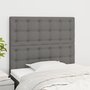 Voir la diapositive 1 : VIDAXL Tetes de lit 2 pcs Gris fonce 80x5x78/88 cm Tissu