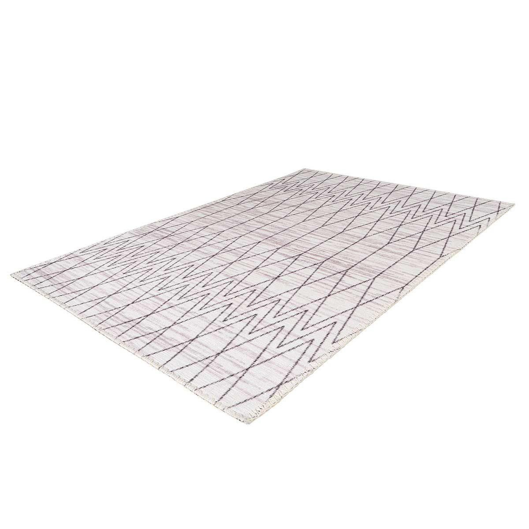 Voir la diapositive 2 : Paris Prix Tapis Tissé Imprimé à Poils Plats  Maya III  Gris