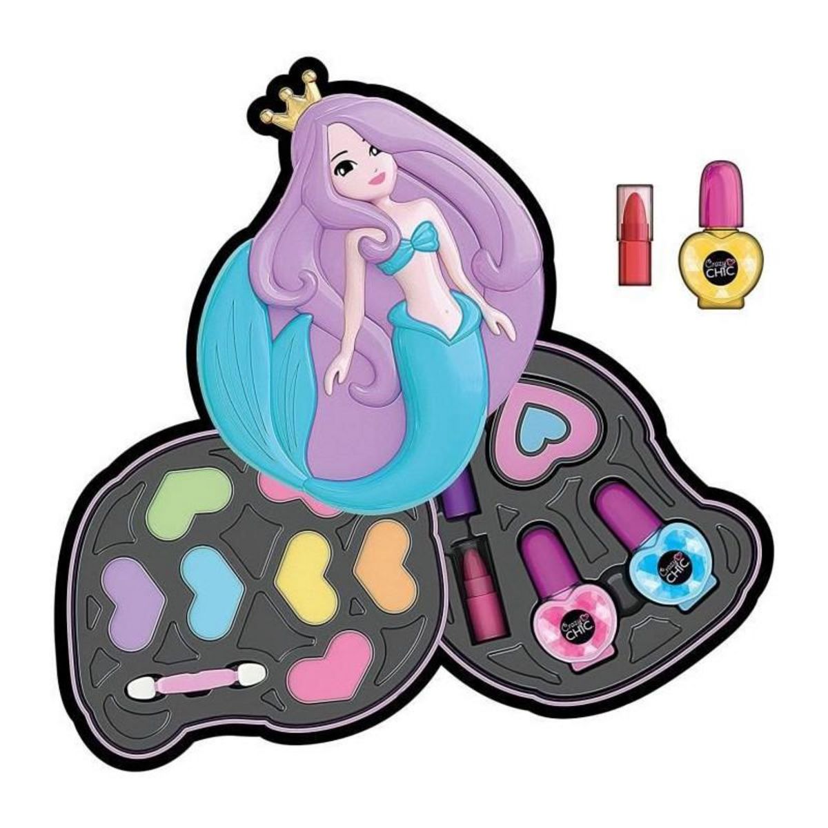 CLEMENTONI Clementoni - Crazy Chic - Palette de maquillage Sirene - 2 palettes de fards a paupieres