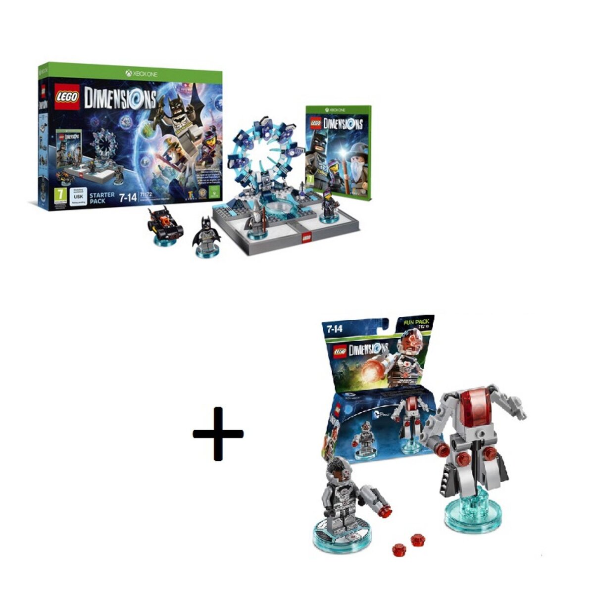 Lego Dimensions - Pack de démarrage Xbox One + Figurine Lego dimensions : Cyborg DC Comics