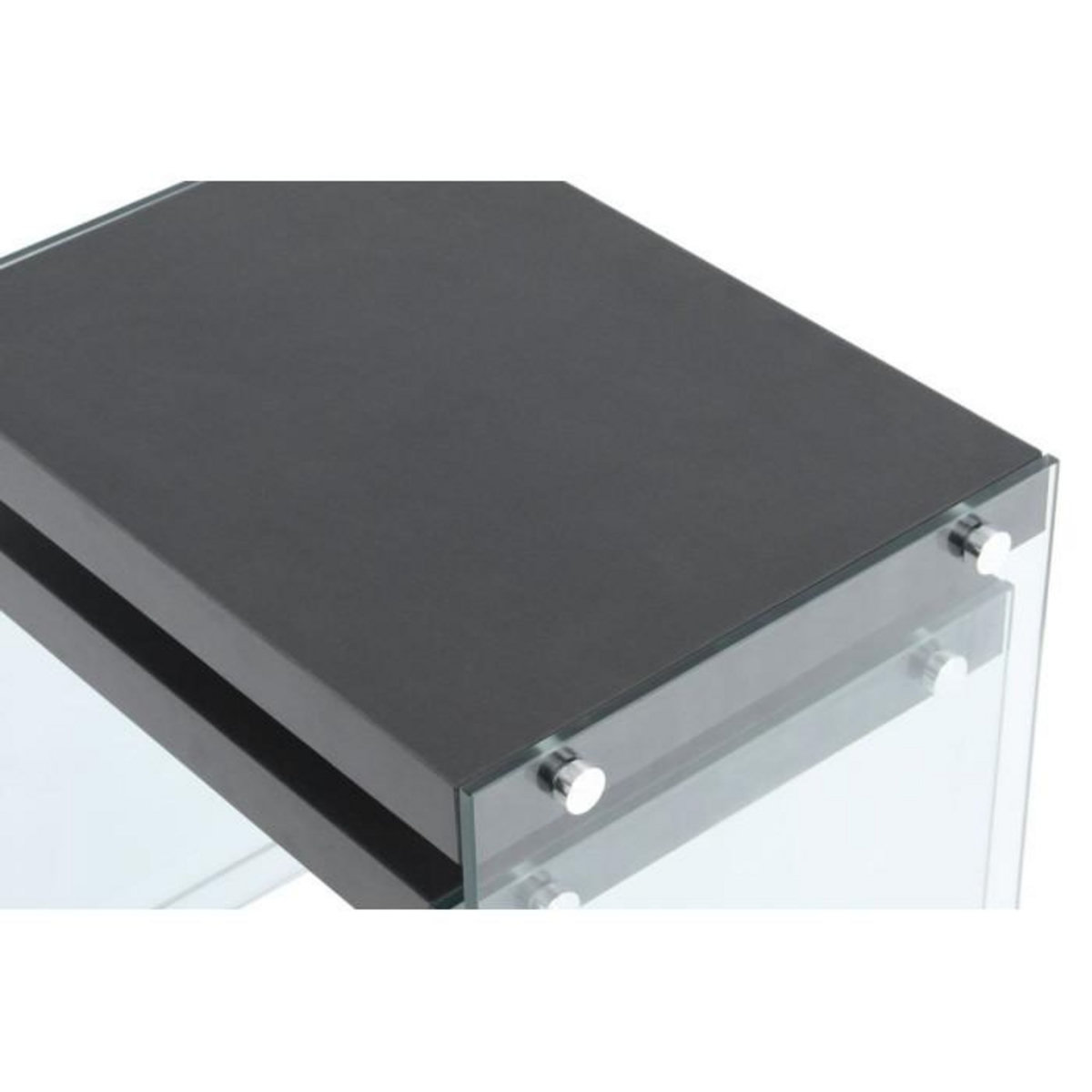 Paris Prix Lot de 2 Tables d'Appoint  Elementary  46cm Noir Mat